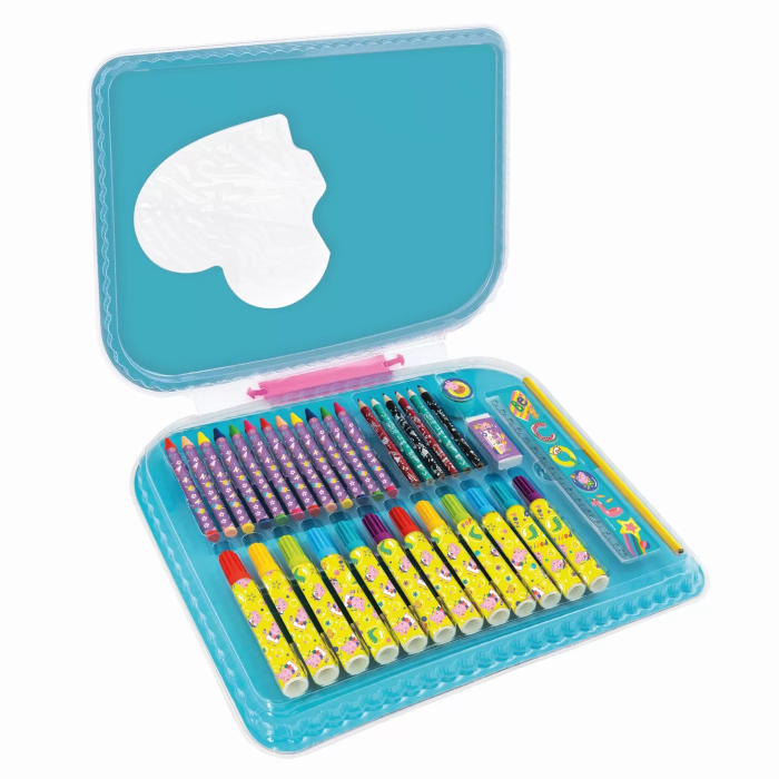 Gentă pentru desen Art Case Peppa, set creativ cu creioane și markere, 3 ani+ [2]