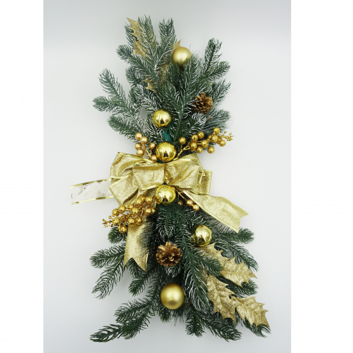 Ghirlanda decorativa pentru scari, aurie, 60 cm [3]