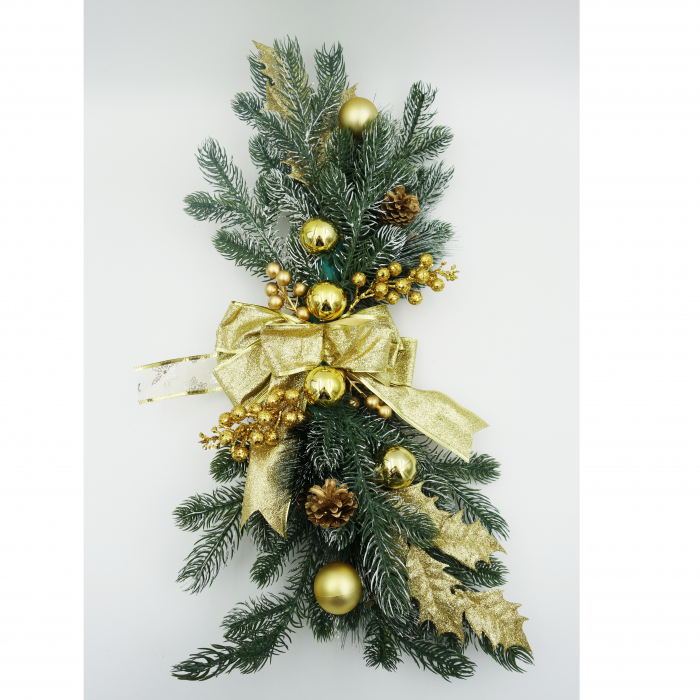 Ghirlanda decorativa pentru scari, aurie, 60 cm [4]