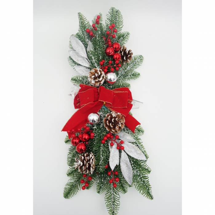 Ghirlanda decorativa pentru scari, rosu, cu leduri, 60 cm [3]