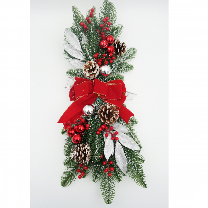 Ghirlanda decorativa pentru scari, rosu, cu leduri, 60 cm [1]