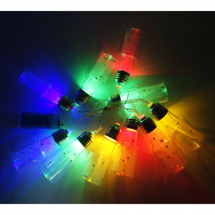 Instalatie colorata, model sticlute, 10 sticlute [1]