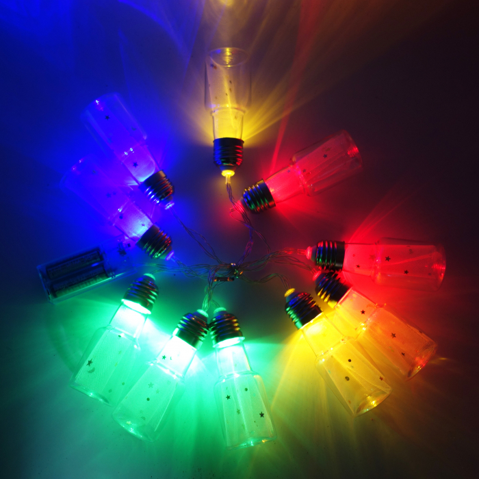 Instalatie colorata, model sticlute, 10 sticlute [7]