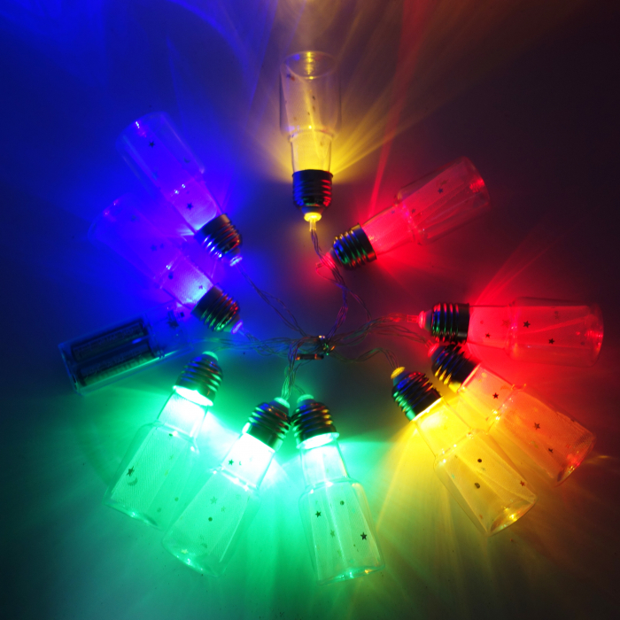 Instalatie colorata, model sticlute, 10 sticlute [6]