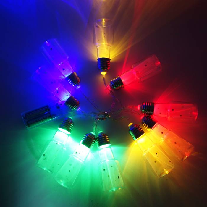 Instalatie colorata, model sticlute, 10 sticlute [8]