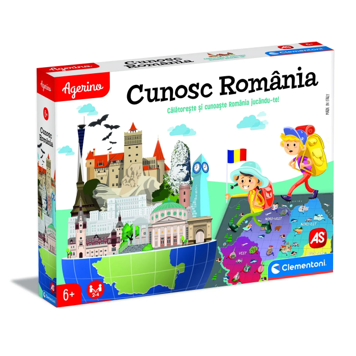Joc educativ Clementoni Agerino, Descoperind România, în limba română, hartă și repere, 6 ani+ [7]