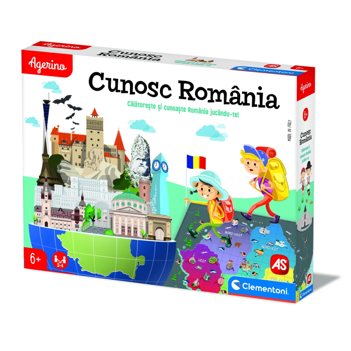 Joc educativ Clementoni Agerino, Descoperind România, în limba română, hartă și repere, 6 ani+ [6]