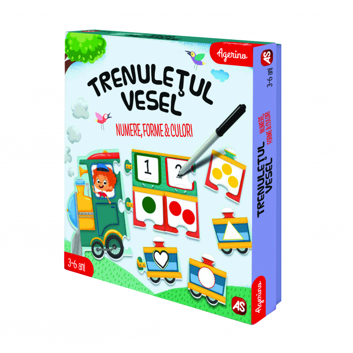 Joc educativ, Trenuletul Vesel, numere, forme si culori, 3-5 ani [6]