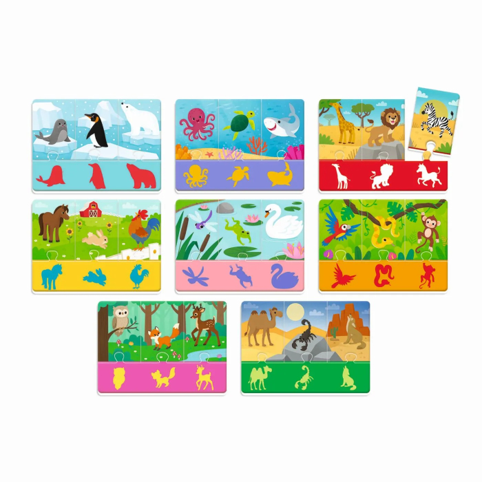Joc Montessori Agerino Baby, Ce animal este?, animale și habitate, 32 de cărți, 6 ani+ [2]