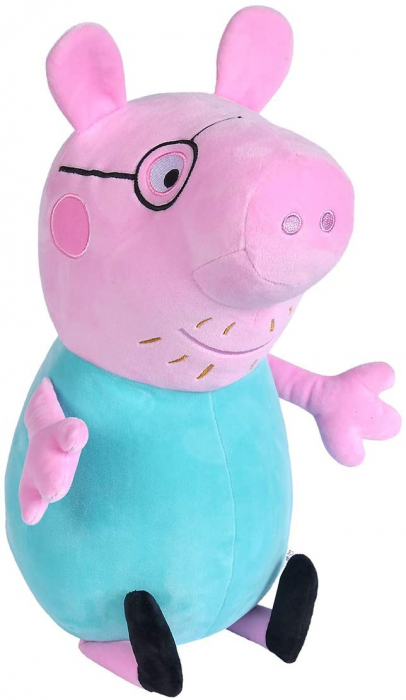 Jucarie de plus Peppa Pig, tata Wutz, moale si placuta la atingere 37 cm [2]