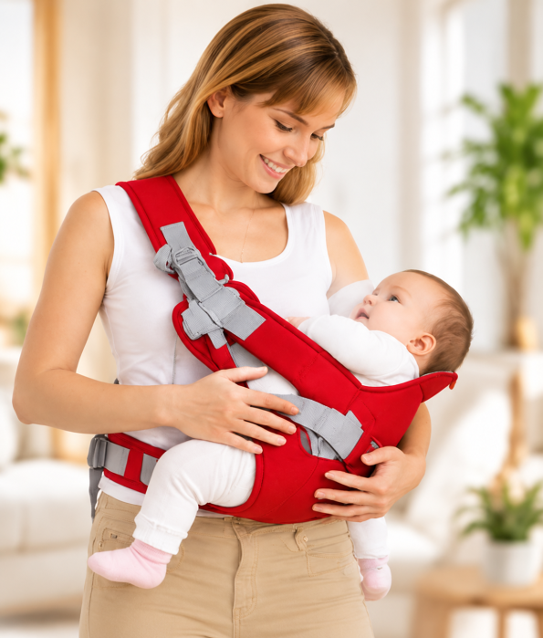 Marsupiu multifunctional, reglabil, cu suport pentru gat, 50 cm 3-12 luni, albastru [2]