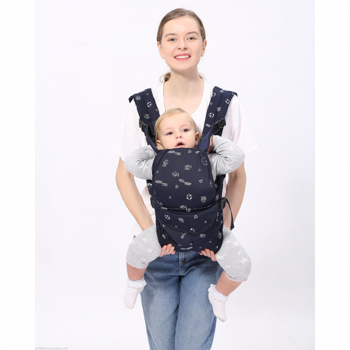 Marsupiu 6 în 1 cu desene, multifunctional, reglabil, 0-36 luni, max 20 kg, albastru [3]