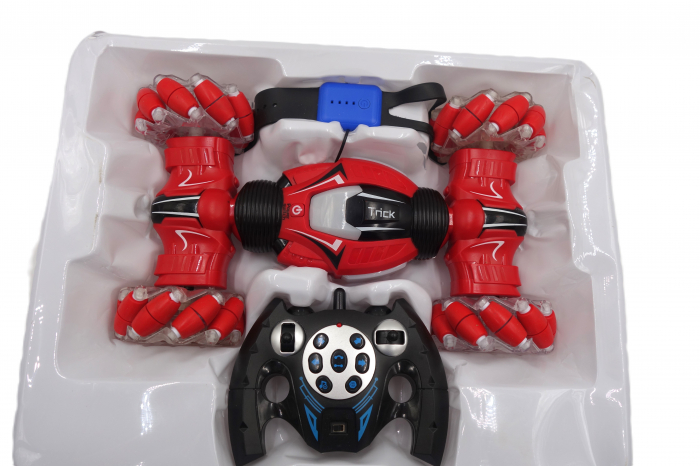 Masinuta epica pentru cascadorii off-road, cu telecomanda si ceas gravitational, 32 cm, rosu [2]