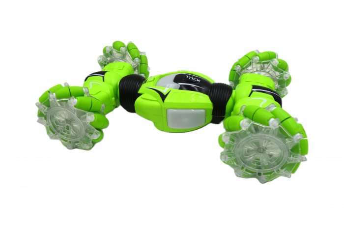 Masinuta epica pentru cascadorii off-road, cu telecomanda si ceas gravitational, 32 cm, verde [7]