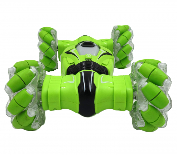 Masinuta epica pentru cascadorii off-road, cu telecomanda si ceas gravitational, 32 cm, verde [3]