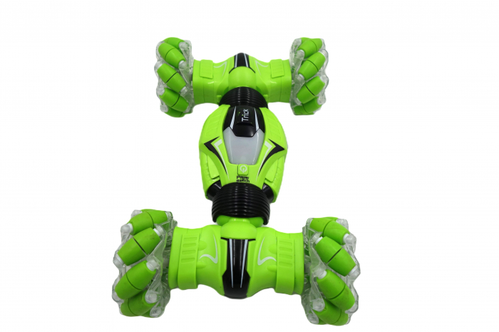 Masinuta epica pentru cascadorii off-road, cu telecomanda si ceas gravitational, 32 cm, verde [4]