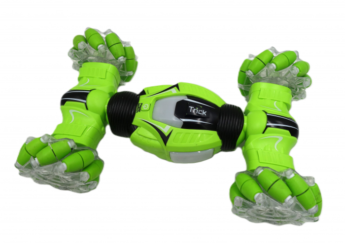 Masinuta epica pentru cascadorii off-road, cu telecomanda si ceas gravitational, 32 cm, verde [2]