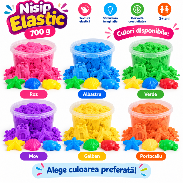 Nisip elastic 700 g – culori disponibile la alegere [6]