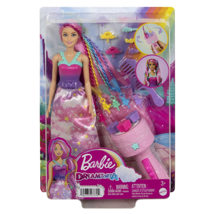 Papusa Barbie, Dreamtopia cu aparat de coafat,  32.5 cm [5]