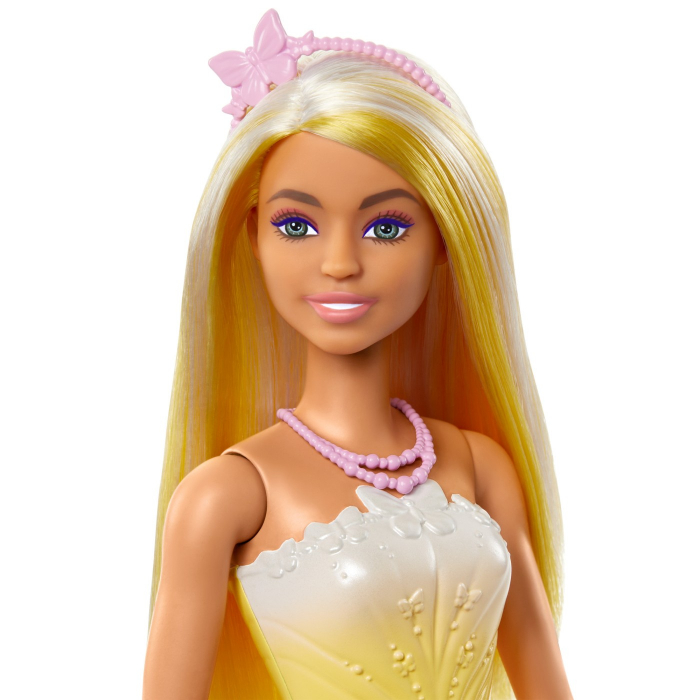 Papusa Barbie, printesa cu par galben si blond, 32.5 cm [4]