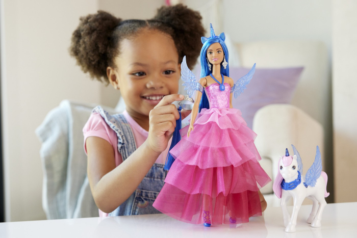 Papusa barbie, zana cu unicorn, 32.5 cm [4]