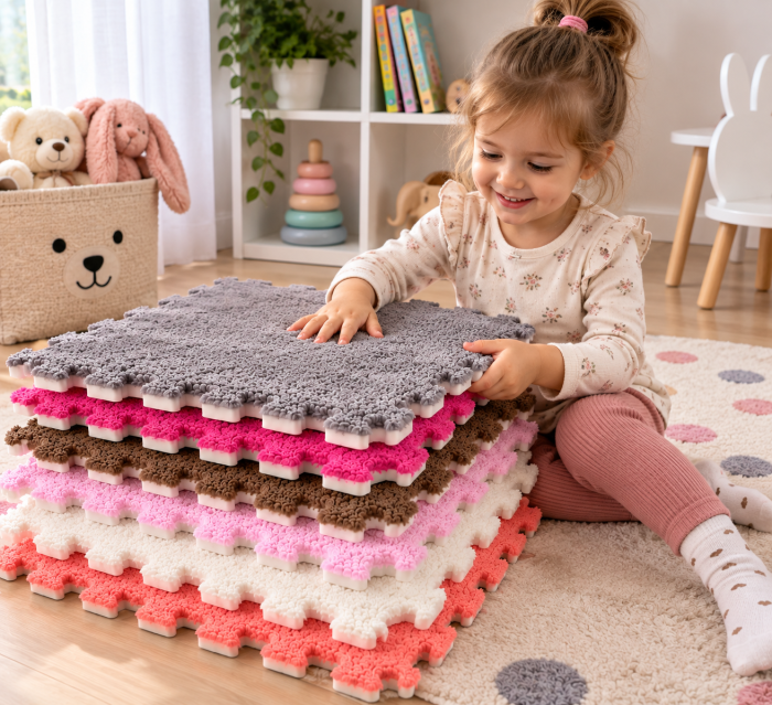 Puzzle Burete Pufos pentru Copii, 6 Piese, 60 × 60 cm [3]