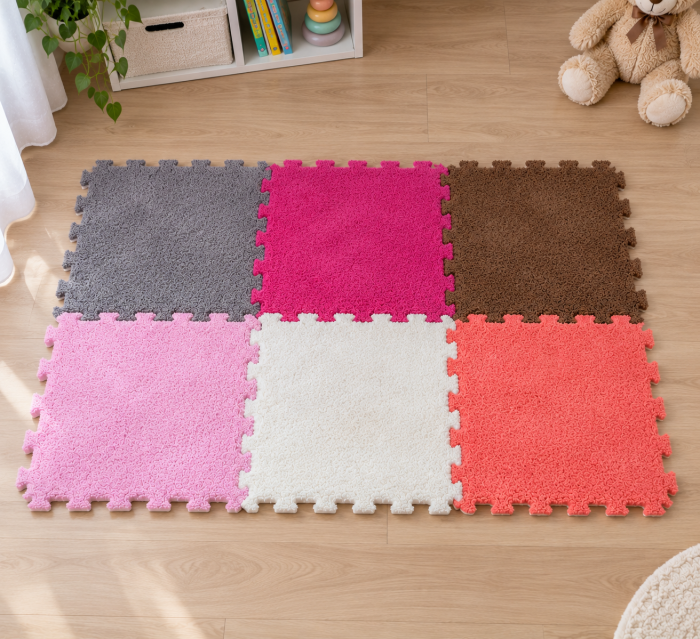 Puzzle Burete Pufos pentru Copii, 6 Piese, 60 × 60 cm [6]
