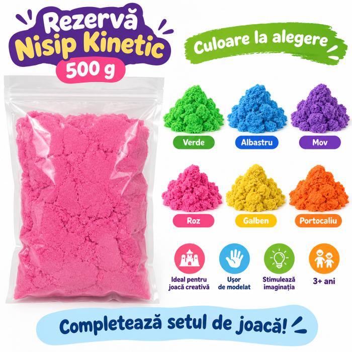 Rezervă Nisip Kinetic 500 g – Culoare la Alegere [3]