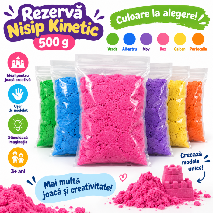 Rezervă Nisip Kinetic 500 g – Culoare la Alegere [5]