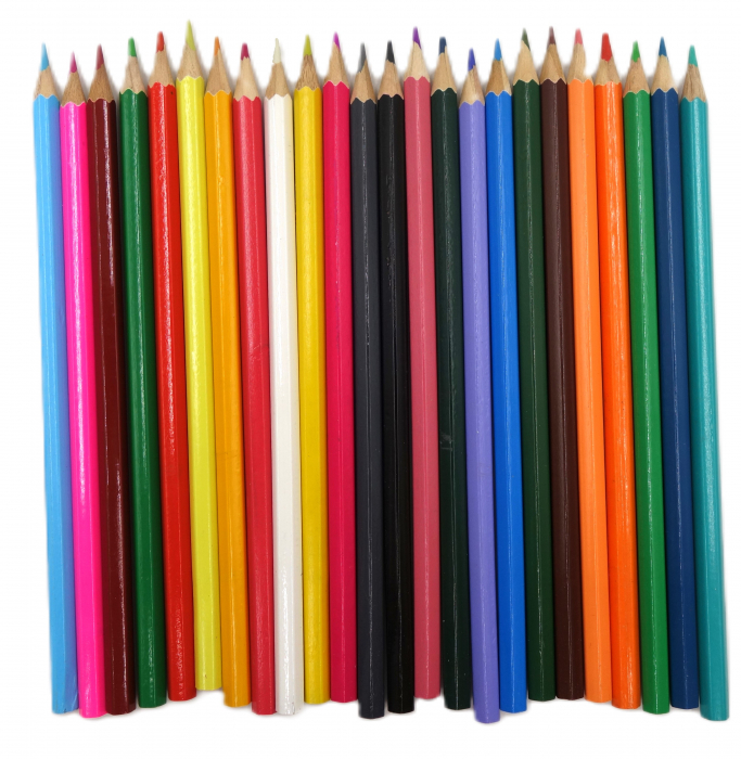 Set 24 creioane colorate, in cutie, 18 cm, Friday [2]