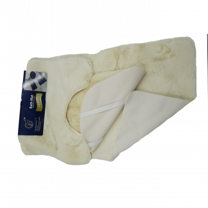 Set 3 covoare de baie, extrapufoase, crem 80 cm [3]