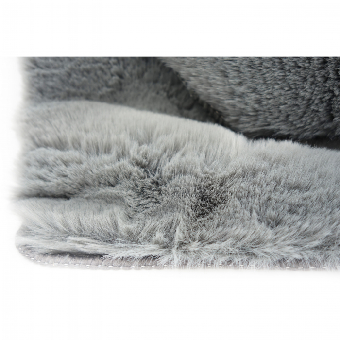 Set 3 covoare de baie, extrapufoase, gri, 80 cm [4]