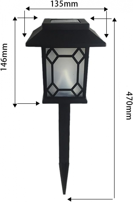 Set 3 lămpi solare de exterior pentru stâlpi sau gradina/terasa [2]