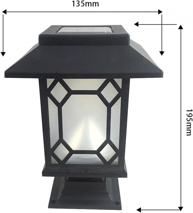 Set 3 lămpi solare de exterior pentru stâlpi sau gradina/terasa [7]