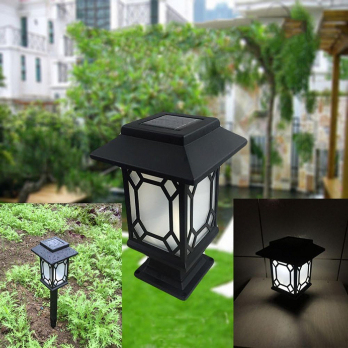 Set 3 lămpi solare de exterior pentru stâlpi sau gradina/terasa [4]