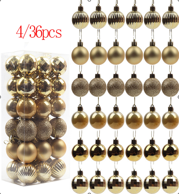 Set 36 globuri aurii, 4 cm [1]