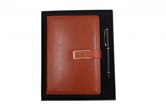 Set cadou, agenda si pix, pentru barbati, 22 cm, rosu [2]