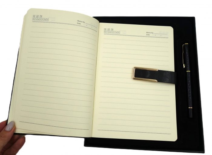 Set cadou, agenda si pix, pentru barbati, 22 cm, rosu [3]