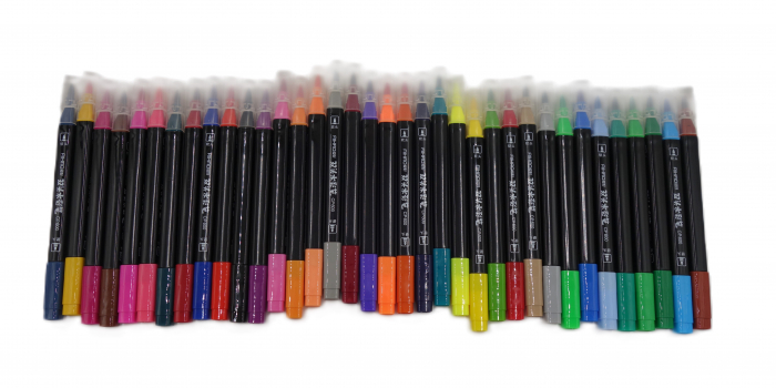 Set carioci, 36 de culori, in gentuta cu maner, multicolor [2]