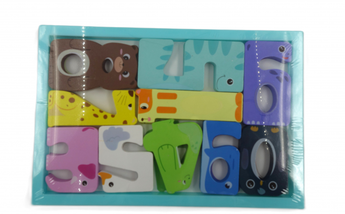 Set cifre din lemn în formă de animăluțe, 5-7 cm [2]
