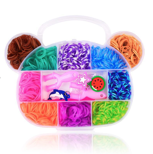Set creativ cu elastice colorate, model ursulet [1]