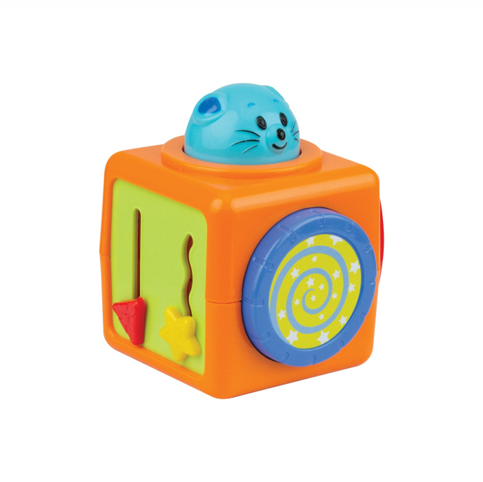 Set cuburi cu activități interactive, pentru bebeluși, cu animale, culori vibrante și elemente tactile, 3 luni+ [4]