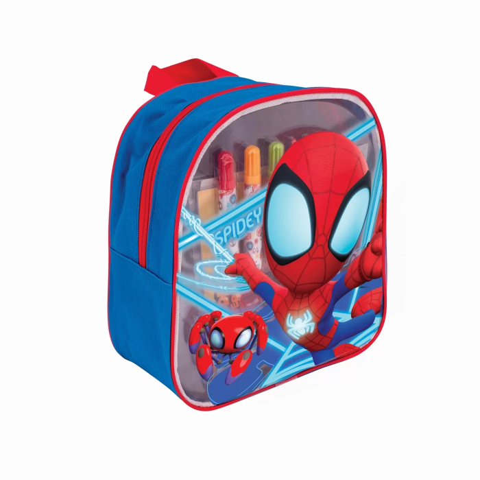 Set de desen Spidey and His Amazing Friends în rucsac, 10 pagini preimprimate și 10 pagini goale, accesorii creative [8]