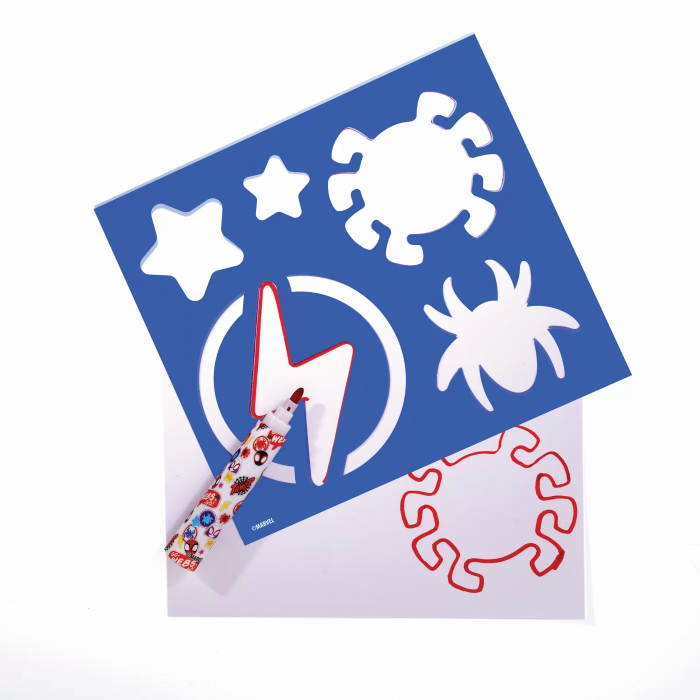Set de desen Spidey and His Amazing Friends în rucsac, 10 pagini preimprimate și 10 pagini goale, accesorii creative [6]