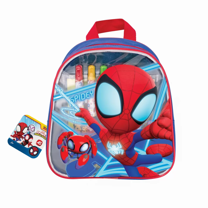 Set de desen Spidey and His Amazing Friends în rucsac, 10 pagini preimprimate și 10 pagini goale, accesorii creative [3]