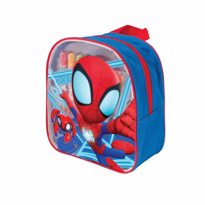 Set de desen Spidey and His Amazing Friends în rucsac, 10 pagini preimprimate și 10 pagini goale, accesorii creative [7]