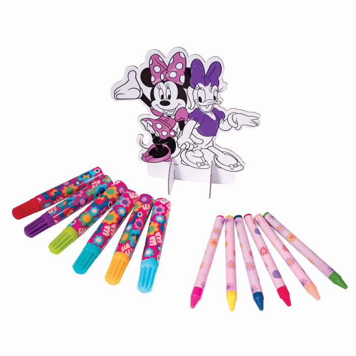 Set de desen Minnie în rucsac, 10 pagini preimprimate și 10 pagini goale, accesorii creative [4]