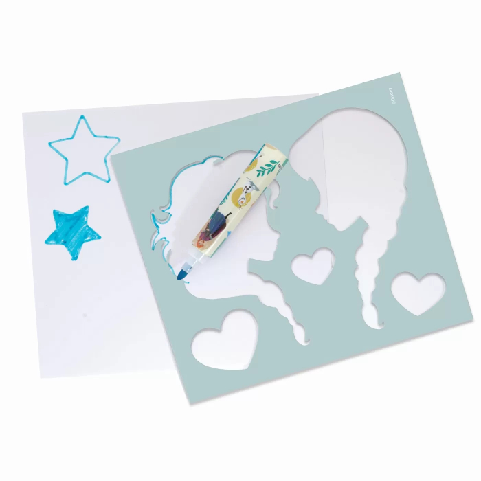 Set de desen Frozen în rucsac, 10 pagini preimprimate și 10 pagini goale, accesorii creative [6]