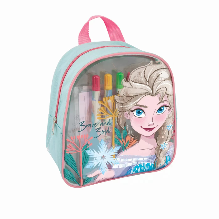 Set de desen Frozen în rucsac, 10 pagini preimprimate și 10 pagini goale, accesorii creative [3]