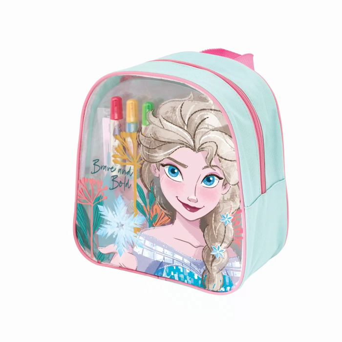 Set de desen Frozen în rucsac, 10 pagini preimprimate și 10 pagini goale, accesorii creative [7]